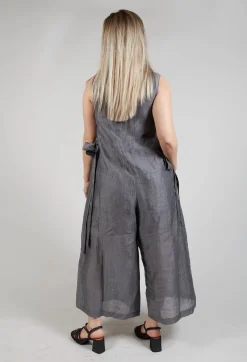 Tie Side Jumpsuit in Grey