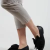Tied Bow Slip On Shoes in Black