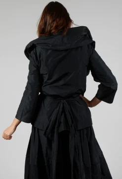 Tiered Jacket in Black