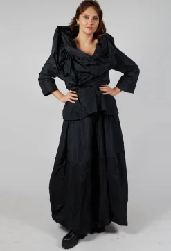 Tiered Jacket in Black