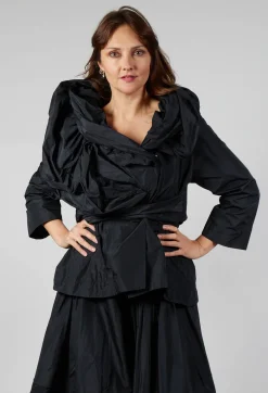 Tiered Jacket in Black