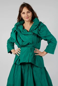 Tiered Jacket in Green