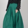 Tiered Maxi Skirt in Green