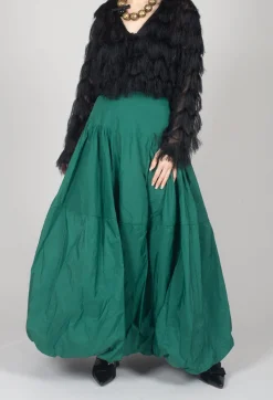 Tiered Maxi Skirt in Green