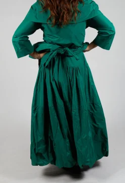 Tiered Maxi Skirt in Green