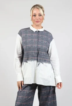 Timani Blouse in Night orange Check