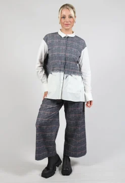 Timani Blouse in Night orange Check