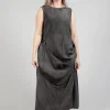 Toga Dress in Coal Cloud