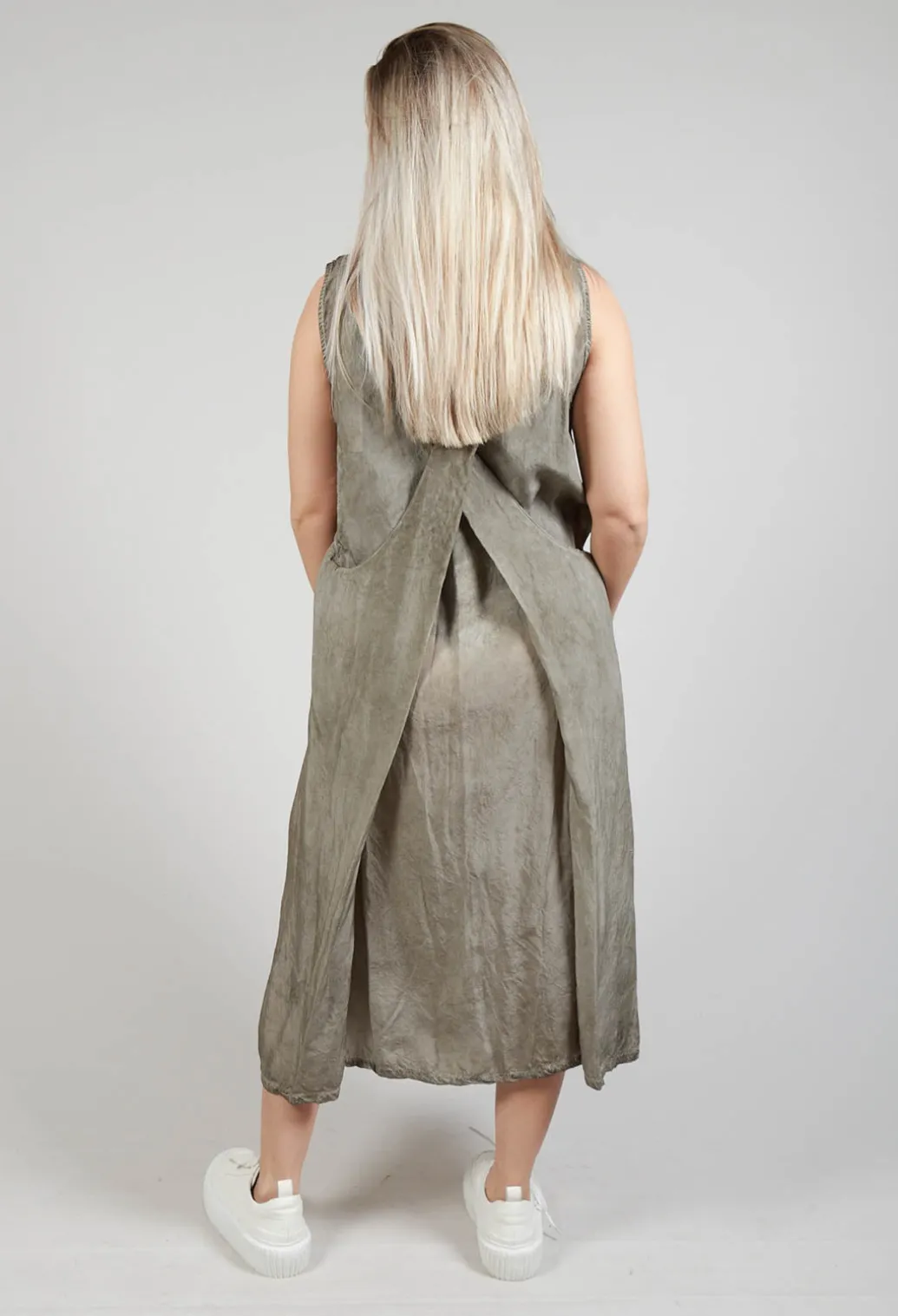 Toga Dress in Hay Cloud