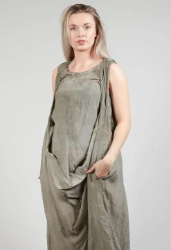 Toga Dress in Hay Cloud