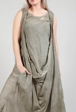 Toga Dress in Hay Cloud