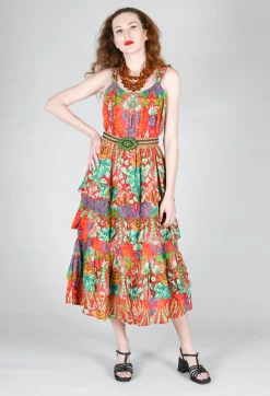 Tonique Dress in Red Floral Print
