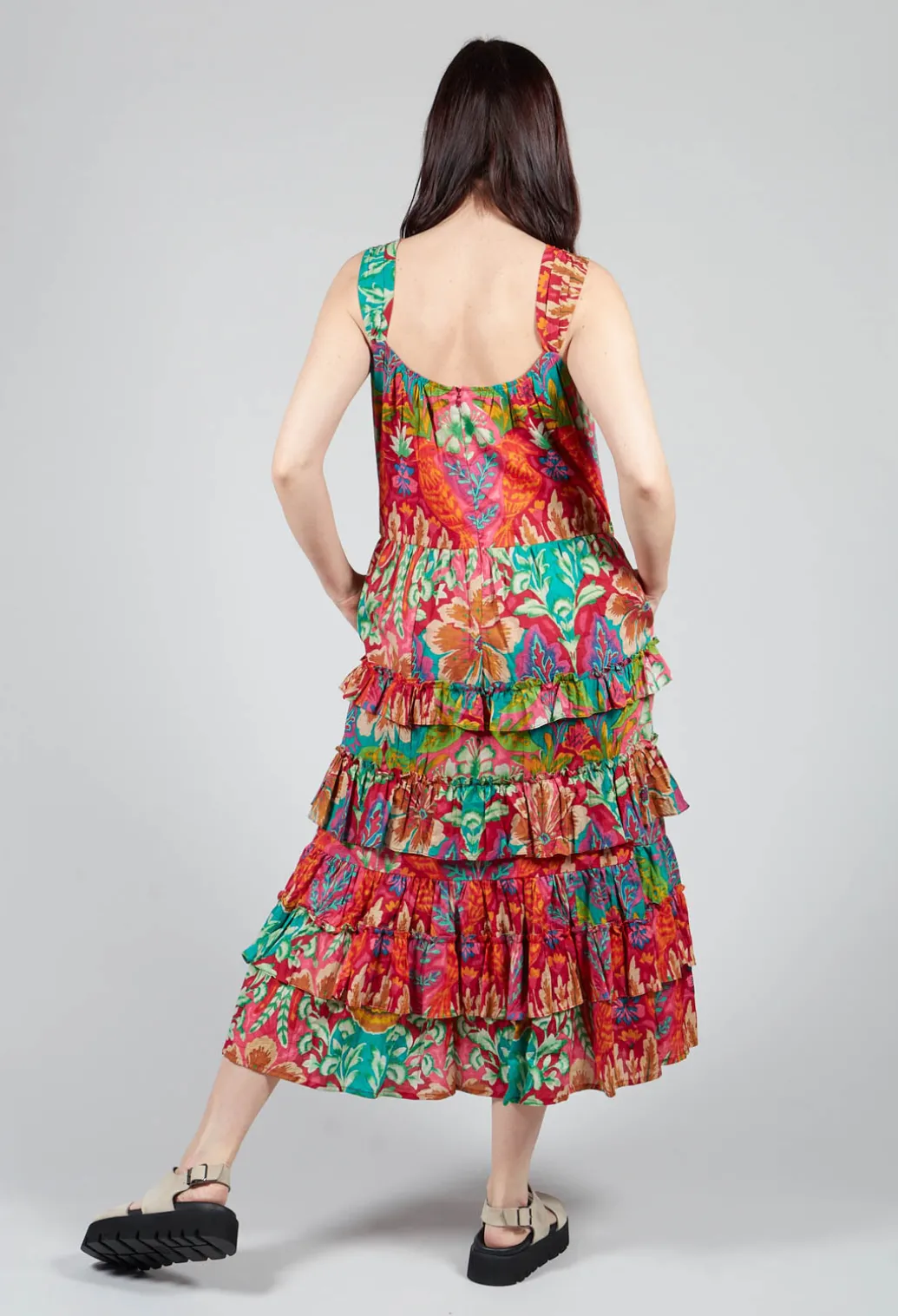 Tonique Dress in Red Floral Print