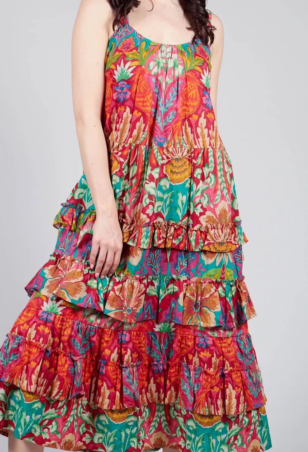 Tonique Dress in Red Floral Print