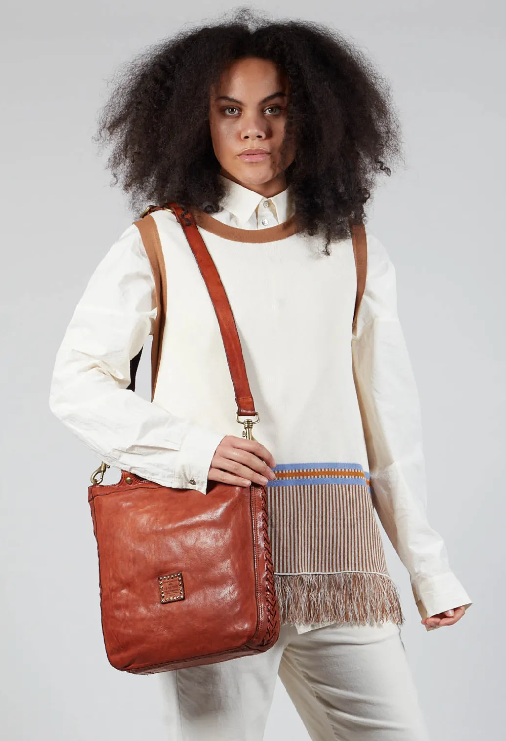 Top Handle Bag in Cognac