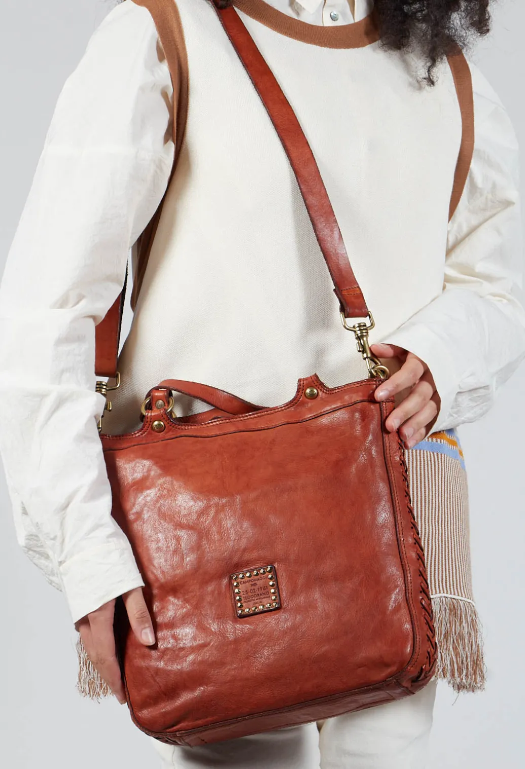 Top Handle Bag in Cognac