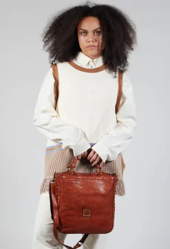 Top Handle Bag in Cognac