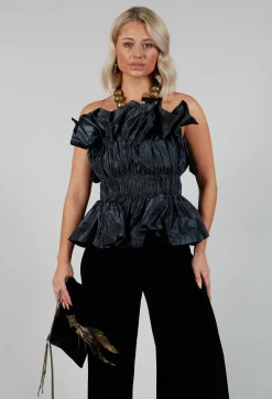 Top Pola In Dark Grey