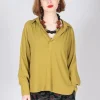 Torre Collared Blouse in Olio Yellow