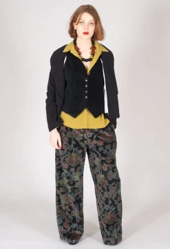Torre Collared Blouse in Olio Yellow