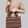 Tote Bag Small in Brown Print