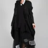 Treasury Drape Coat in Black