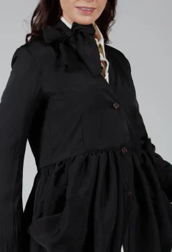 Treasury Drape Coat in Black