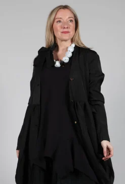 Treasury Drape Coat in Black
