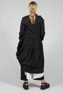 Treasury Drape Coat in Black