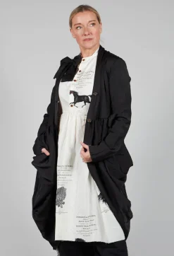 Treasury Drape Coat in Black