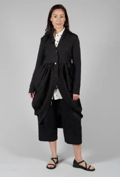 Treasury Drape Coat in Black