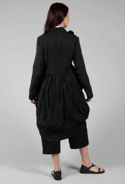 Treasury Drape Coat in Black