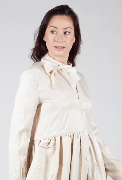 Treasury Drape Coat in Cream