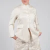 Treasury Pleat Jacket in Cream