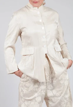 Treasury Pleat Jacket in Cream