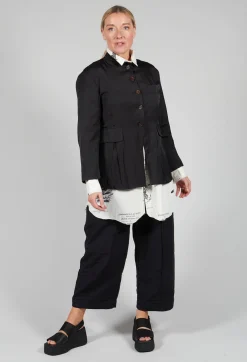 Treasury Pleat Jacket in Black