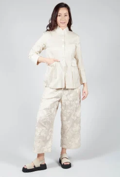 Treasury Pleat Jacket in Cream