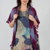 Triangle Scarf in Tartan Bordeaux