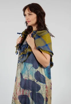 Triangle Scarf in Tartan Coal