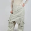 Trousers with Bleached Stitching in Eraser