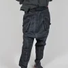 Trousers with Pull Toggle Waist in Coal Cloud
