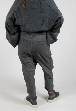 Trousers with Statement Pockets in Coal Cloud