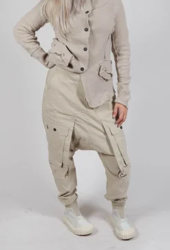 Trousers with Statement Pockets in Eraser