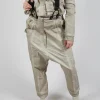 Trousers with Suspenders in Eraser