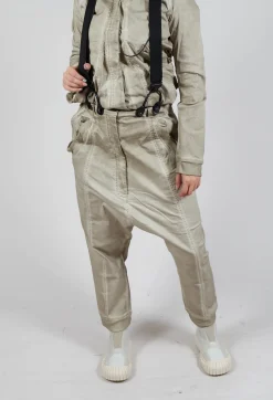 Trousers with Suspenders in Eraser
