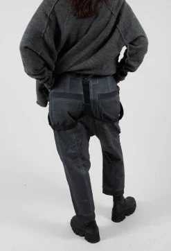 Trousers with Suspenders in Coal Cloud