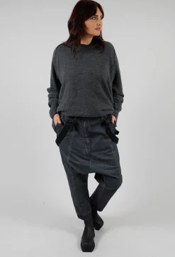 Trousers with Suspenders in Coal Cloud
