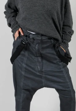 Trousers with Suspenders in Coal Cloud