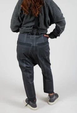Trousers with Suspenders in Coal Cloud