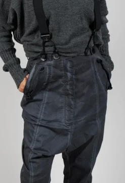 Trousers with Suspenders in Coal Cloud